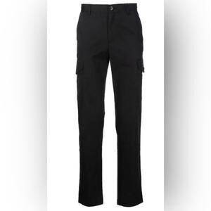 Mens Michael Kors Tapered Cargo Trousers Black Size 38x30